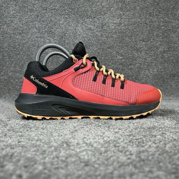 Columbia Trailstorm Waterproof Women’s Size 7.5 Red Trail Hiking Shoes Used - Picture 1 of 12
